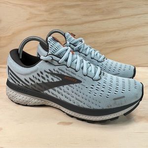 Brooks Ghost 13 Womens Running Walking Shoes Blue Athletic Lace Up Sneakers